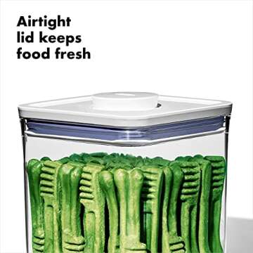 OXO Good Grips Pet POP Container – 2.8 Qt/2.6 L |Ideal for up to 3lbs of Dog Food or 2lbs of Cat Food | Airtight Storage Container | BPA Free