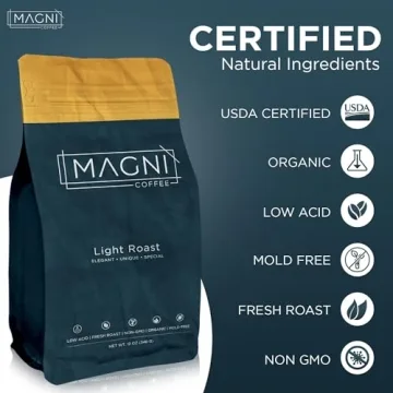 Magni Coffee Light Roast Whole Beans Low Acid Organic