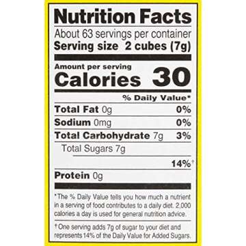 Domino Premium Pure Cane Sugar Cubes Dots, 1 Pound Box