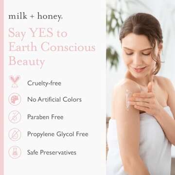 milk + honey Rich Body Cream No. 16, Moisturizing Body Lotion for Women and Men, Organic Body Cream with Pink Grapefruit, Bergamot, and Cardamom, 8 oz