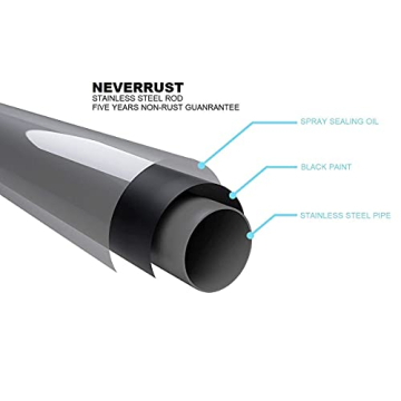 BRIOFOX Shower Curtain Rod 43-73 Inches Strong and Stylish