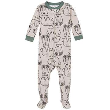 Snug & Stylish Gerber Baby Boys' 2-Pack Footed Pajamas, 0-3 Months