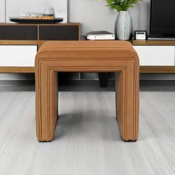 Stylish HomePop Tufted Ottoman for Living Room & Bedroom