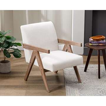 Kmax Neutral Beige Accent Chair for Cozy Living Spaces