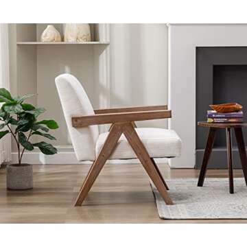 Kmax Neutral Beige Accent Chair for Cozy Living Spaces