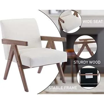 Kmax Neutral Beige Accent Chair for Cozy Living Spaces