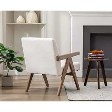 Kmax Neutral Beige Accent Chair for Cozy Living Spaces