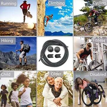 5 Pairs Elastic tieless Shoe Laces for sneakers , Strong Lock , One Size Fits All for Kids and Adults, colorful