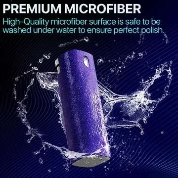 IO CLEAN Mini Screen Cleaner Spray – Finger Proof Screen Cleaner for Smartphones, iPads, MacBooks, Laptops, Car Screens, Touchscreens – 3 in1 Mist Cleaner, Microfiber Cloth and Protective Cover (Grey)