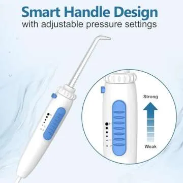 H2ofloss® Dental Water Flosser for Teeth Cleaning with 13 Multifunctional Tips&800ml Capacity, Professional Countertop Oral Irrigator Quiet Design(HF-9)