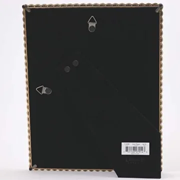 Lawrence Frames Rope Design Metal Frame, 8x10, Matted 5x7, Gold