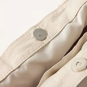 VAKAER Tote Bag for Women, 18L Side Cinch Shopper Handbag, Large Hobo Handbag, Lightweight Shoulder Bags for Work, Gym, Workout, Travel (Beige)