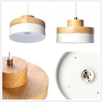 Contemporary Wooden Metal Pendant Lighting for Modern Homes