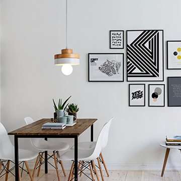 Contemporary Wooden Metal Pendant Lighting for Modern Homes