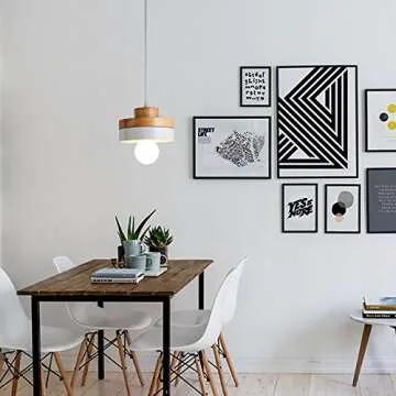 Contemporary Wooden Metal Pendant Lighting for Modern Homes