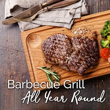 Fresh O2 Cast Iron Skillet - 12 Inch Grill Pan for Cooking