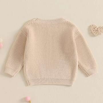 Cute Toddler Valentine's Sweater for Baby Girls
