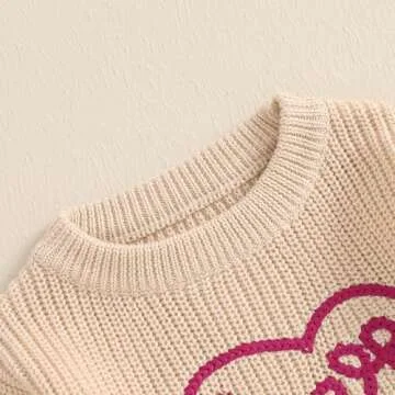 Cute Toddler Valentine's Sweater for Baby Girls
