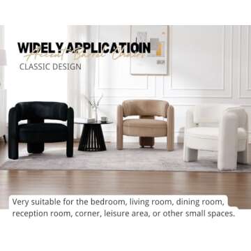 BESTANO Mid Century Modern Barrel Accent Chairs in Khaki Velvet