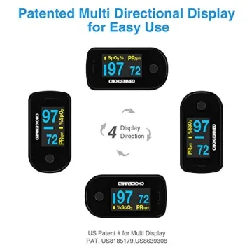 CHOICEMMED OLED Finger Pulse Oximeter - Accurate Blood Oxygen Monitor