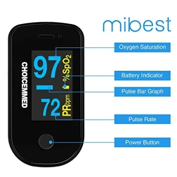 CHOICEMMED OLED Finger Pulse Oximeter - Accurate Blood Oxygen Monitor