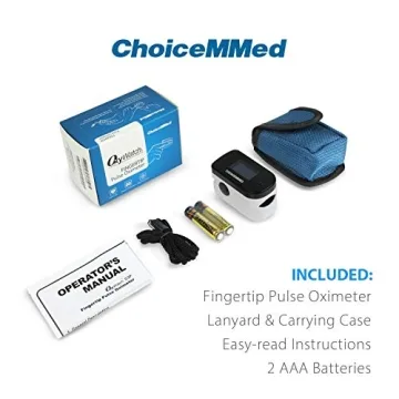 CHOICEMMED OLED Finger Pulse Oximeter - Accurate Blood Oxygen Monitor