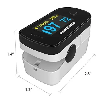 CHOICEMMED OLED Finger Pulse Oximeter - Accurate Blood Oxygen Monitor