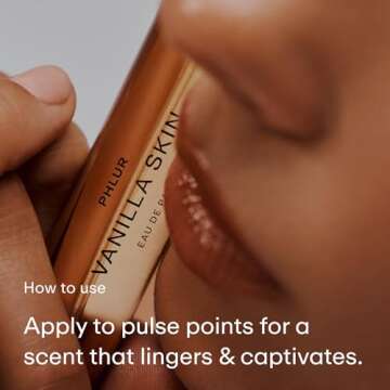 PHLUR Vanilla Skin Eau de Parfum - Travel Size Perfume for Women & Men Fragrance - Vanilla Perfume with Pink Pepper, Cashmere Wood & Sandalwood (9.5mL)