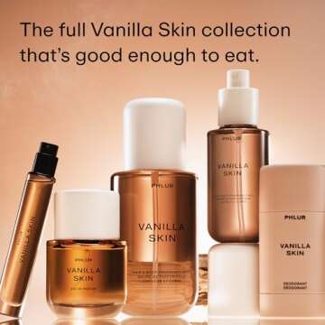 PHLUR Vanilla Skin Eau de Parfum - Travel Size Perfume for Women & Men Fragrance - Vanilla Perfume with Pink Pepper, Cashmere Wood & Sandalwood (9.5mL)
