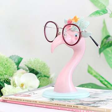 FLYING BALLOON Pink Flamingo Eyeglass Holder Gift