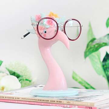 FLYING BALLOON Pink Flamingo Eyeglass Holder Gift