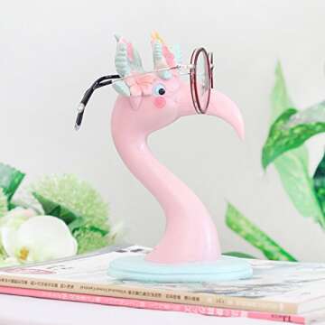 FLYING BALLOON Pink Flamingo Eyeglass Holder Gift