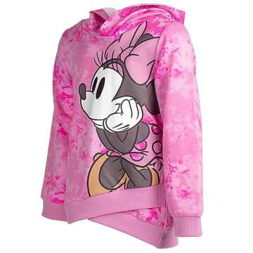 Disney Minnie Mouse Big Girls Pullover Hoodie Pink 10-12