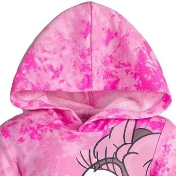 Disney Minnie Mouse Big Girls Pullover Hoodie Pink 10-12
