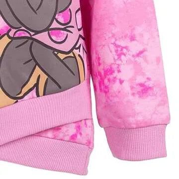 Disney Minnie Mouse Big Girls Pullover Hoodie Pink 10-12
