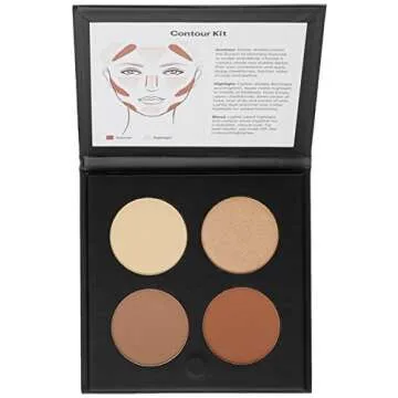 Glo Skin Beauty Contour Kit | Illuminate and Brighten, Blendable and Buildable Contouring Palette, (Dark)