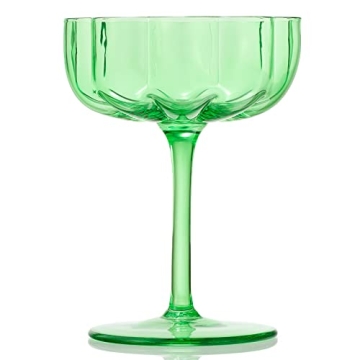 Khen Flower Vintage Wavy Glass Coupes for Every Occasion