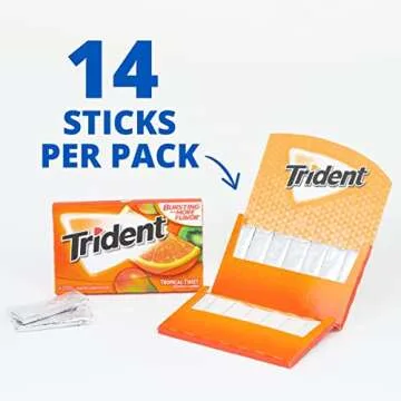 Trident Tropical Twist Sugar Free Gum - 168 Pieces