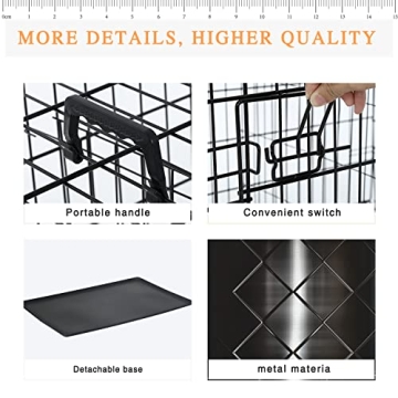 Durable Double Door Metal Dog Crate for Large Breeds