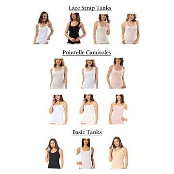 VAVONNE Women's Cotton Camisole - Soft & Comfy Tank Top