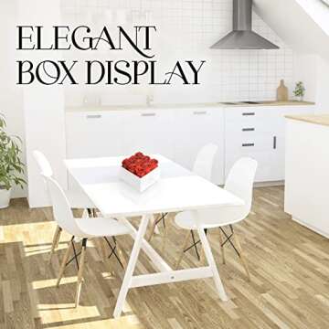 GLAMOUR BOUTIQUE Preserved Roses in a Box - Valentines Day Gifts for Her, Wife & Mom, 9-Piece Rose Flowers Forever Decor for Birthday Gift, Long Lasting Flower Bouquet for Mothers Day - Red