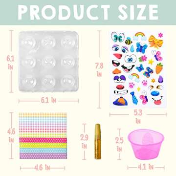 Klever 41 Pcs Easter Egg Decorating DIY Kit with Dye Tablets and Easter Stickers, Coloring Dyeing Set for Kids Theme Party, Egg Hunt Creativity Activity