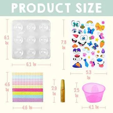 Klever 41 Pcs Easter Egg Decorating DIY Kit with Dye Tablets and Easter Stickers, Coloring Dyeing Set for Kids Theme Party, Egg Hunt Creativity Activity