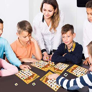 Happy Storm Thanksgiving Crafts for Kids, Thanksgiving Bingo Cards 24 Players Thanksgiving Games Party Favors for Kids Friendsgiving Activities Supplies Gifts for Kids