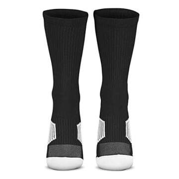ChalkTalkSPORTS Custom Team Number Socks | Adult Athletic Performance Socks | Black Number Socks | 22