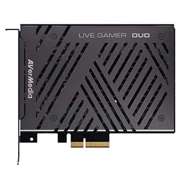AVerMedia Live Gamer Duo. Dual HDMI 1080p PCIe Video Capture Card, Stream with 4k60 HDR and FHD 240f...