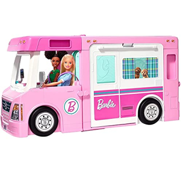 Barbie Camper Playset: 3-in-1 Adventure Toy with 50 Accessories
