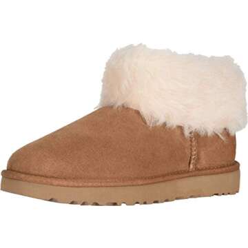 UGG Women's Classic Mini Fluff Boot - Cozy Chestnut Comfort for Winter Wear