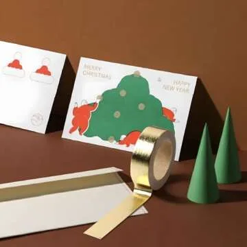 Discover SIDAZON Gold Washi Tape for Crafting Excellence