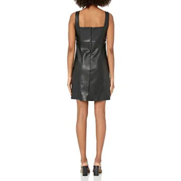 The Drop Vegan Leather Mini Dress for Stylish Occasions